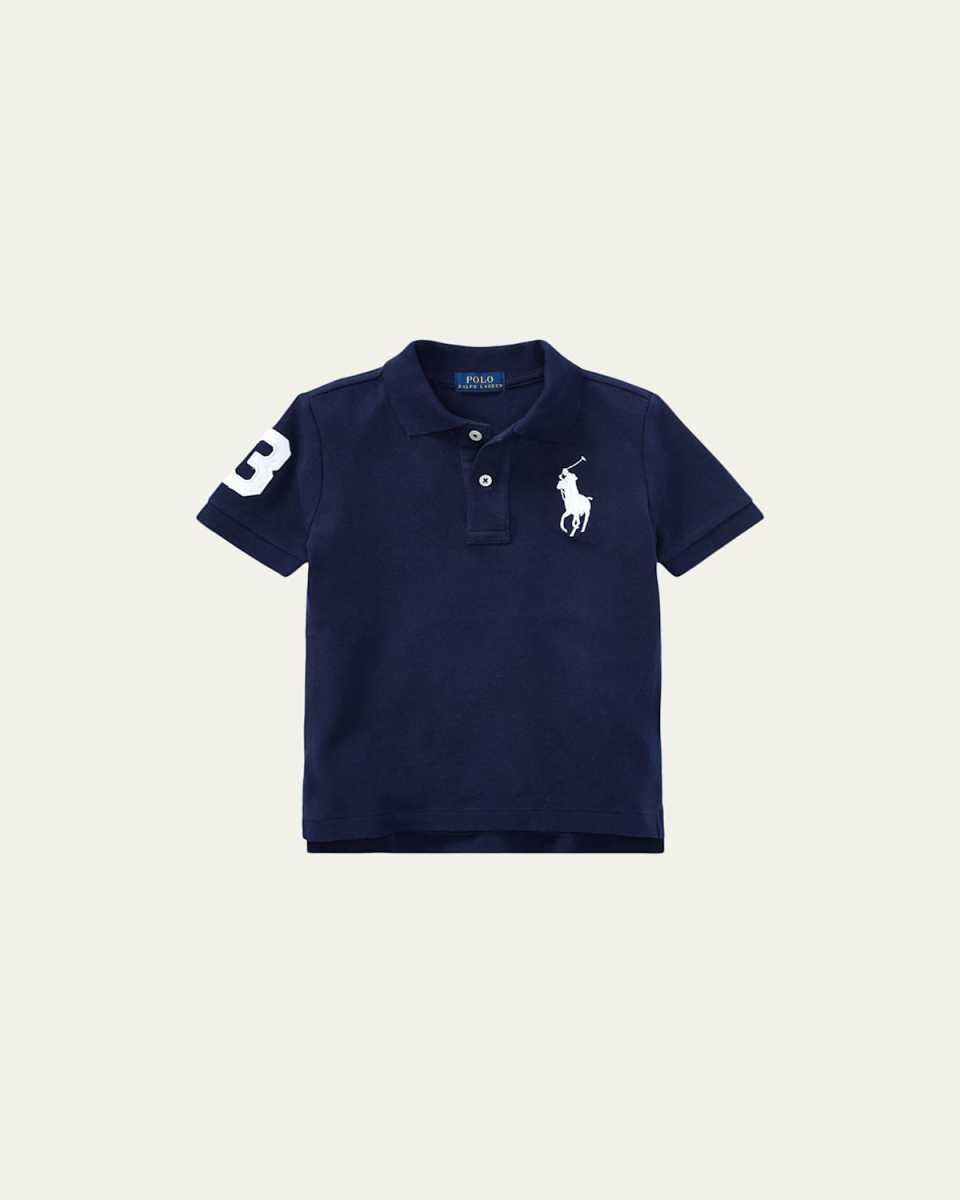 Boy's Big Pony Pique Knit Polo, Size 2-